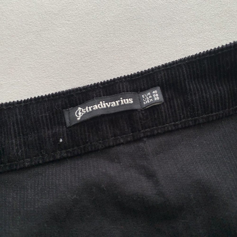 SOLD. Asos Black Corduroy Skirt - Picture 3 of 5